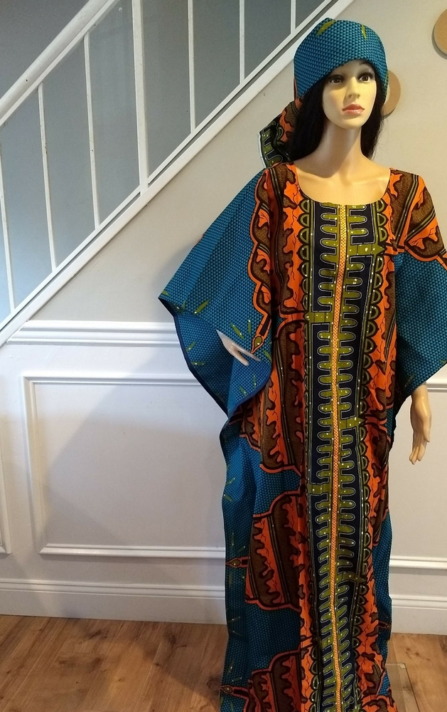 SALES! SALES!!! African maxi dress with head wrap - Picture 12 of 12